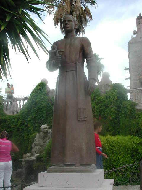 Exterior statue of the saint